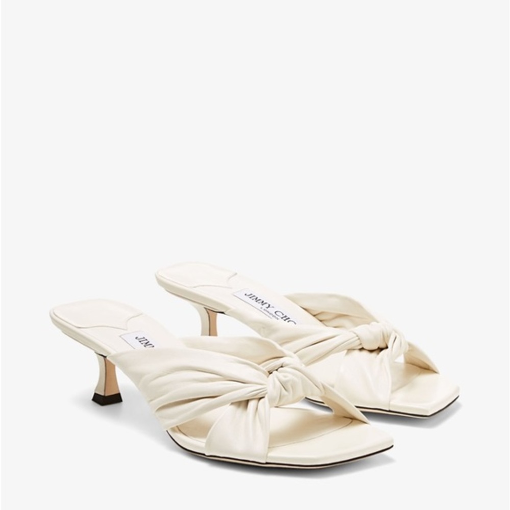 New‼️Jimmy Choo Latte Nappa Leather Mules